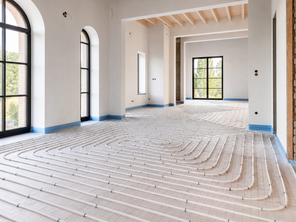 Instalare de încălzire în pardoseală într-o casă renovată