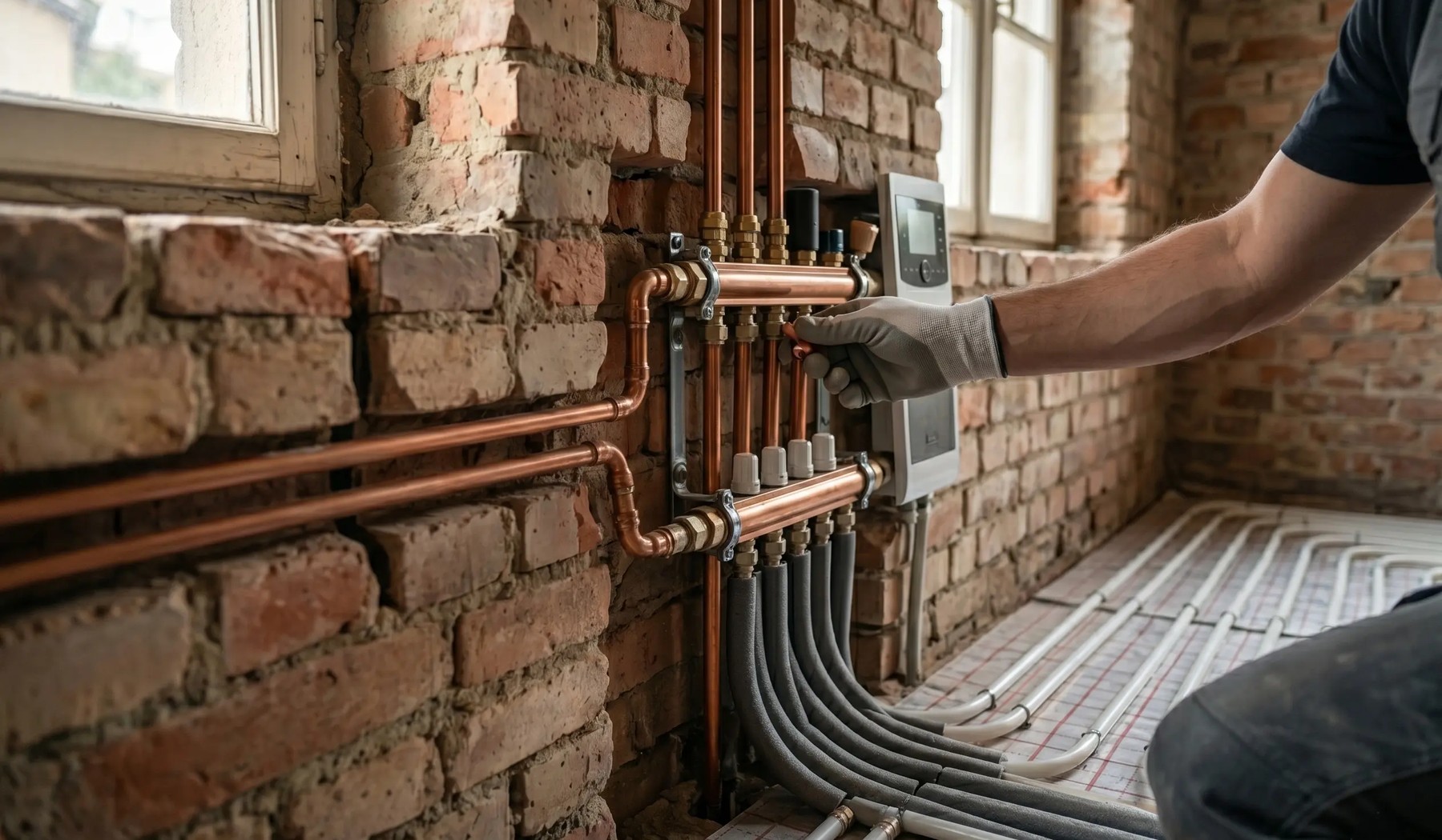 Casă în renovare pregătită pentru modernizarea sistemului HVAC